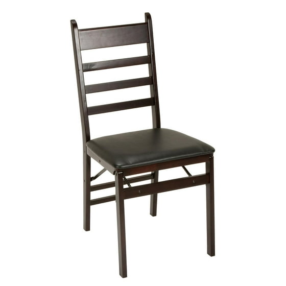 Cosco Ladder Back Wood Folding  Chair  Espresso Black  Set  Cosco Ladder Back Wood Folding  Chair  Espresso Black  Set