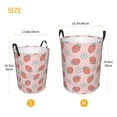 thumbnail image 5 of Balery Strawberry And Flowers Round Laundry Basket with Handles Waterproof Freestanding Laundry Hamper for Clothes Toys in the Dorm and Family-Medium, 5 of 8