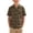 Brown, variant on Boys Girls Summer Button Down Shirts Lapel Short Sleeve Striped Tops Comfy Breathable Casual Clothes With Pocket (14-15Years, Gray)
