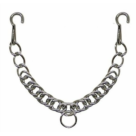 12" Stainless Steel English Curb Chain w/ Hooks