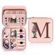 thumbnail image 1 of Joyero de viaje, organizador de joyas, para mujeres, anillo, collar, pendientes, caja organizadora de joyas con espejo, regalos de cumpleaños para mujeres, mamá, abuela, 1 of 8