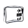 thumbnail image 1 of Neceser transparente - 2 bolsas transparentes de avión - Neceser de transporte de líquidos - Neceser unisex transparente, negro JFHHH pequeña, 1 of 4