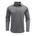 thumbnail image 2 of Camisa clásica a cuadros con botones para hombre: manga larga, mezcla de algodón, corte regular, ideal para ocasiones informales y de trabajo., 2 of 7