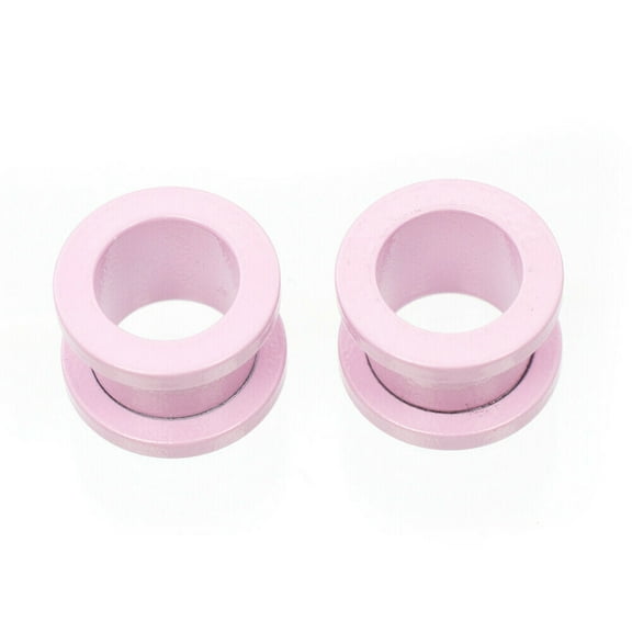 Plugs Matte Pastel Pink Screw Fit - Sold as a Pair Surgical Steel