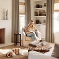 thumbnail image 5 of NICETOWN 100% Blackout Linen Curtains, Burlap, 52" W x 84" L, 2‑Panel Set, 5 of 9