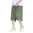thumbnail image 2 of Cotton Linen Shorts for Men 2026 Summer Casual Loose Fit Wide Leg Harem Shorts with Pockets Beachwear, 2 of 9