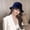 Navy, variant on Elegant Vintage Bell-Shaped Hat with Soft Wool Texture and Delicate Bow Detail, Awesome For Christmas Parties New Year Gatherings Wine