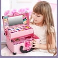 thumbnail image 2 of Cosméticos de maquillaje para niños, caja de juego de simulación, maquillaje de princesa, juego de juguetes para niñas, lápiz labial, sombra de ojos, Kit de seguridad no tóxico, juguete para chico, 2 of 5