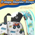 thumbnail image 5 of Monster Cartoon Truck White Pattern 17" School Backpacks for Teens,Waterproof Oxford Fabric,S-Shape Padded Straps for School,Travel,Hiking,Camping, 5 of 6