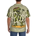 thumbnail image 5 of KLL Dinosaur Print Men's Shirt Short Sleeve Button Down Summer Cuba Beach Shirts- X-Large, 5 of 7