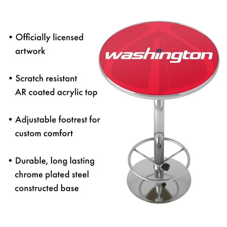 Washington Wizards NBA Fade Chrome Pub Table - Red, White, Blue