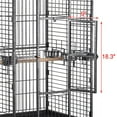 thumbnail image 5 of Renwick Extra Large Bird Cage with Rolling Stand, 3 Feeding Bowls and 2 Perches, Black, 5 of 7