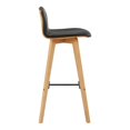 thumbnail image 3 of MOE'S Home NAPOLI Tabouret de Bar en Cuir Noir, 3 of 6