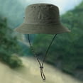 thumbnail image 1 of Sombreros De Protección Solar Sombrero anti-UV de poliéster, transpirable, unisex, para deportes al aire libre (verde militar), 1 of 8