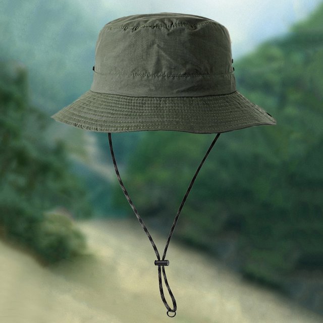 Sombreros De Protección Solar Sombrero anti-UV de poliéster, transpirable, unisex, para deportes al aire libre (verde militar)
