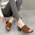 thumbnail image 5 of ATENAR Womens Sandals Open Toe Summer Women Sandals Beach Womens Shoes Orange 7.5, 5 of 9