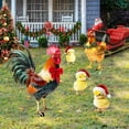 thumbnail image 5 of Christmas Chicken Outdoor Decorations, Christmas Yard Sign with Stakes, Cat Animal Garden Stakes Yard Art for Ground Yard Lawn Porch Sidewalk Xmas Winter Holiday Decorations, 5 of 7