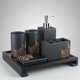 thumbnail image 5 of Dispensador de jabón y artículos de baño minimalistas modernos, juego de 6 piezas for baño, soporte for cepillo de dientes, vasos for enjuague bucal, 5 of 5