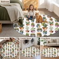 thumbnail image 5 of Tropical Cactus Round Area Rug 5Ft Washable Circle Rugs for Living Room Bedroom, Spring Summer Potted Plants Watercolor Non-Slip Carpet Floor Mats Indoor Outdoor Carpet Runner Aesthetic Home Decor, 5 of 8