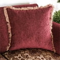 thumbnail image 4 of Bowery Hill Traditional Fabric Upholstered Loveseat in Wine Finish, 4 of 10