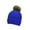 Blue, variant on TMOYZQ Toddler Baby Girls Boys Winter Hats with Double Poms, Soft Thick Warm Ribbed Chunky Cable Knit Hats Skull Caps for 1-11 Years Old Kids