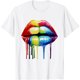 thumbnail image 3 of Camiseta premium con diseño divertido de dinosaurio y bandera antiarcoíris con diseño de galaxia espacial y arcoíris, últimas camisetas holgadas de verano de estilo Harajuku para mujer, 3 of 5
