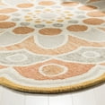thumbnail image 3 of SAFAVIEH Novelty Delaney Floral Wool Area Rug, Grey/Rust, 6' x 6' Round, 3 of 6