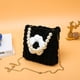 thumbnail image 3 of Bolsa DIY Hit Color Flower Ball de hombro Mujer Cadena de perlas (Negro) Ehuebsd Para Estrenar, 3 of 9