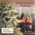thumbnail image 4 of JERFIT 6ft Pre-Lit Snow Flocked Artificial Christmas Tree with Foldable Metal Stand, Fire Retardant, Full Hinged Branches for Easy Setup, Green & White, 4 of 6