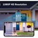 thumbnail image 4 of Floodlight Security Camera 1080P Wireless WiFi Home Surveillance Camera con deteccion de movimiento, acceso remoto, alarma de sirena y conversacion bidireccional, IP65 a prueba de agua, blanco esquí esquí Gafas de esquí, 4 of 5
