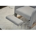 thumbnail image 3 of Glider Rocking Chair with Adjustable Footrest, Comfy Cotton Linen Upholstered Nursery Rocker Chair with Wood Legs Side Pocket, Accent Rocker Arm Chair Baby Bedroom, Living Room, Light Gray, 3 of 9