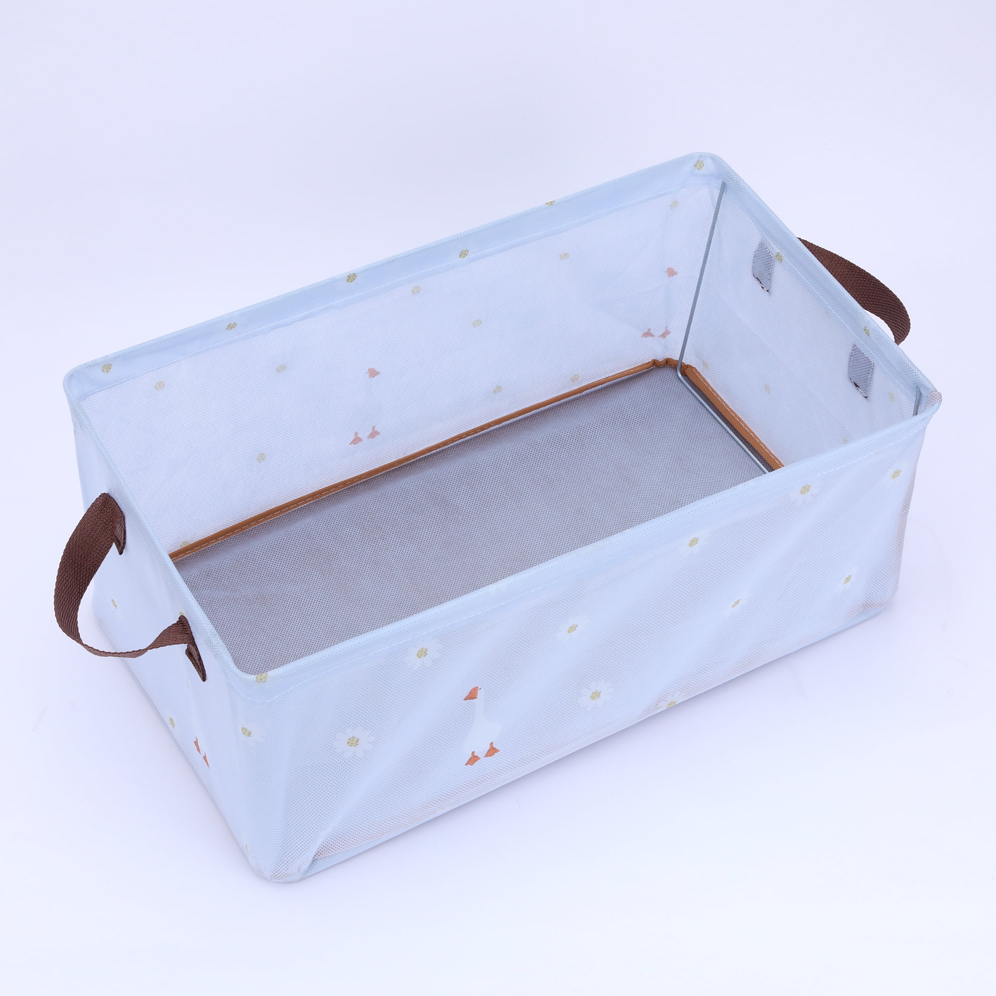 Unique Bargains Storage Cube, 1 Pack Fabric Storage Bins with Handles Blue