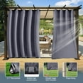 thumbnail image 5 of Lapalife Outdoor Curtains for Patio Waterproof 71 x 84 in Windproof Grommet & Back Tab Thermal Insulated Keep Privacy for Yard Porch, 1 Panel, 5 of 8