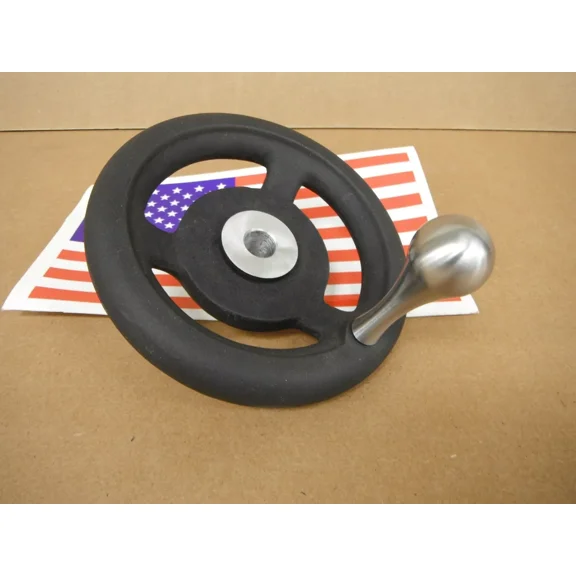 IMPROVED Bridgeport mill part FINE FEED HANDWHEEL M1413 cast aluminum 5" OD USA