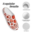thumbnail image 5 of KLL Hand Drawn Tomatoes Pattern Adult Unisex Cozy Slippers,Fuzzy Slip-on Slippers TPR Sole Slippers Comfort Plush Home Footwear for Indoor & Outdoor-13, 5 of 7