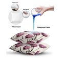 thumbnail image 6 of Waterproof Outdoor Throw Pillows with Inserts 16"x16" Set of 2, Rose Red Tulip Soft Decorative Pillowcases for Couch Bedroom, Vintage Beige Spring Pastoral Flower Pillow Covers for Sofa Living Room, 6 of 8