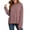 Pink, variant on Womens tshirts long sleeve striped pattern crewneck tee shirts loose fit stylish casual dressy casual business blouse tops