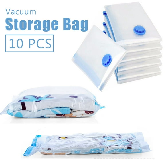 10Pcs Large Vacuum Storage Bags Space Saving Clothes Home Travel Compressed Bag