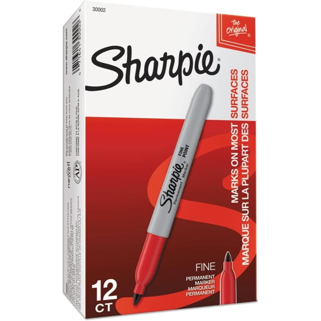 Marcador Permanente Sharpie Punto Fino Caja 12 Piezas Unisex