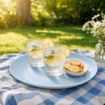 thumbnail image 4 of 6pcs 7.9 inch Unbreakable Dinner Plates,Reusable Plastic Plates,Dishwasher & Microwave Safe,Lightweight Dinnerware Plat Set for Kitchen,Camping(Blue), 4 of 6