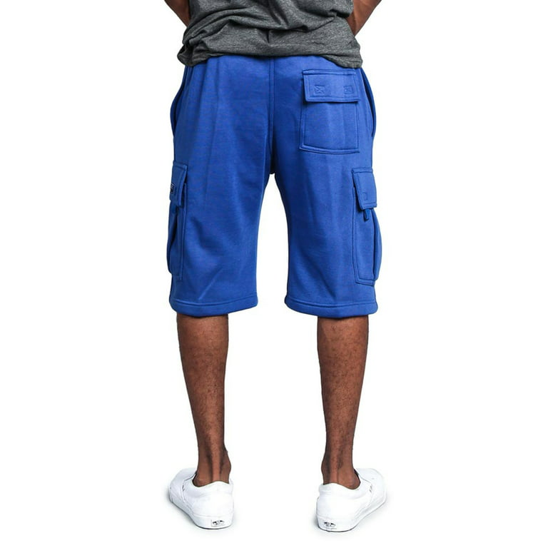 G-Style USA Men's Fleece Heavyweight Cargo Sweat Shorts FS76 - ROYAL BLUE -  4X-Large
