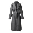 thumbnail image 4 of GDREDA Manteau Classique pour Femmes Col à Revers Ouvert avec Ceinture Longue Veste GY2,L, 4 of 5