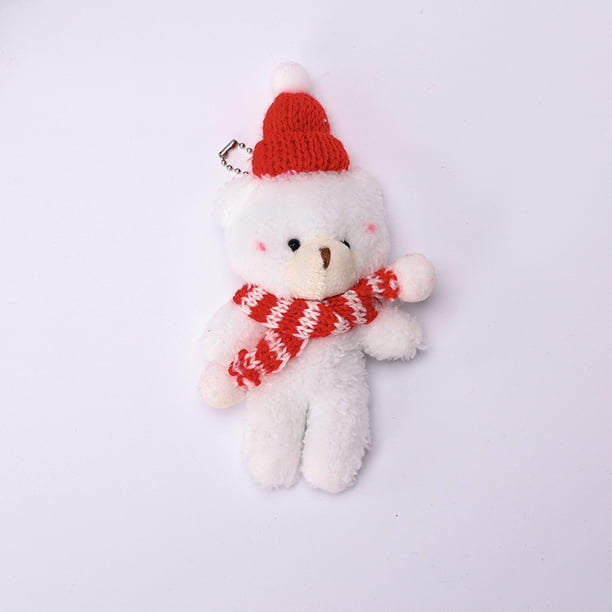 Bonita bufanda para el día de San Valentín, osito de peluche marrón, regalo de ropa DIY, árbol de Navidad floral, accesorios de mano, colgante