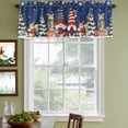 thumbnail image 3 of Blue Christmas Curtain Valances for Windows, Kitchen Valance Window Treatments Panel 2 Pack, Gnomes Cat Squirrel Pine Tree Winter Snowy Rod Pocket Short Curtains for Bathroom Bedroom 54 x 18 Inch, 3 of 8