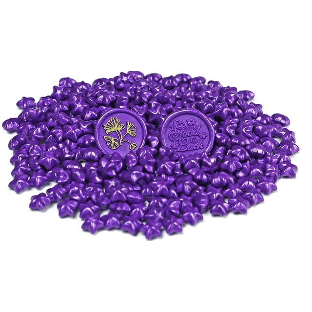 FLhrweasw 100x Star Retro Sealing Wax Bead Fire Painting Grano para Sello (púrpura)