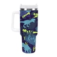 thumbnail image 3 of Skeleton Dinosaur T-Rex 40 Oz Tumbler with Handle and Straw Lid, Stainless Steel Insulated Travel Coffee Mug, Vacuum Insulated Water Bottle for Home, Office, Car, Keep Hot/Cold for Hours, 3 of 8