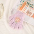 thumbnail image 1 of Guantes para niños, cálidos, de invierno, con forro polar, gruesos, de cinco dedos, multidedos, para niñas, de dedos completos, resistentes al frío, 1 of 6