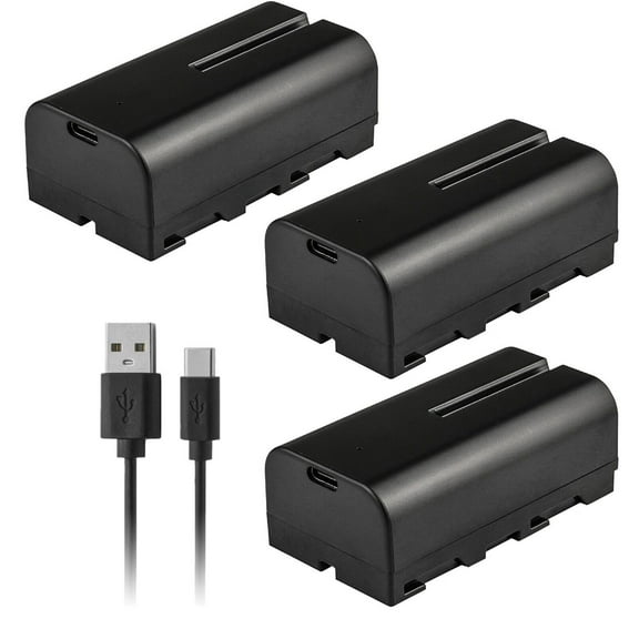 Kastar NP-F570T USB-C Battery 3-Pack Replacement for Elvid FieldVision 4KV2 SkyVision, SmallHD 503 702 703, Portkeys PT5 II BM5WR HS7T II LH5P PT5 II, ProAm USA Iris 7" Pro 7" Camera Field Monitor