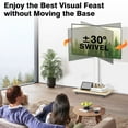 thumbnail image 5 of RTVR Mobile Rolling TV Stand on Wheels & Power Outlet for 32-70 inch Screens, Adjustable Indoor Outdoor TV Mount Stand with Wooden Base, White, 5 of 10