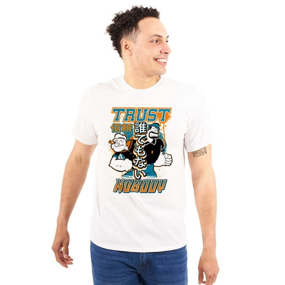 Popeye Trust Nobody Asian Inspired Men Big & Tall Graphic Tee Brisco Brands 5X
